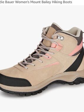Eddie Bauer Beige and Pink Women's Hiking Boot